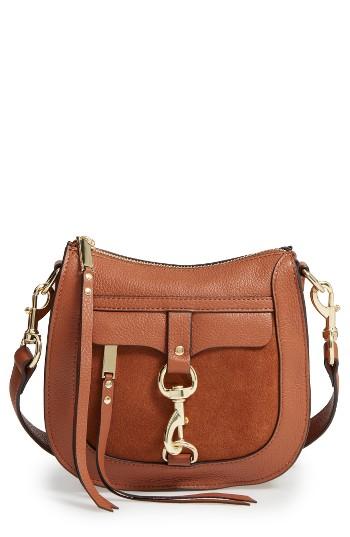 Rebecca Minkoff Dog Clip Leather & Suede Saddle Bag -