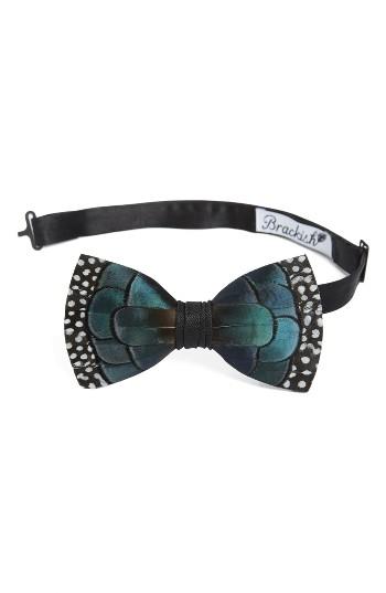 Men's Brackish & Bell Green Pond Feather Bow Tie