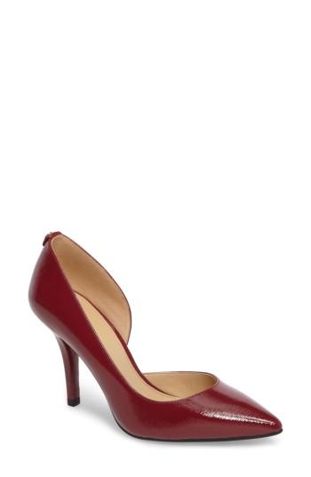 Women's Michael Michael Kors 'nathalie Flex' Half D'orsay Pump .5 M - Red