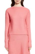 Women's Tibi Ribbed Wool Sweater - Pink