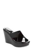 Women's Charles By Charles David Fuzho Platform Wedge Sandal M - Black