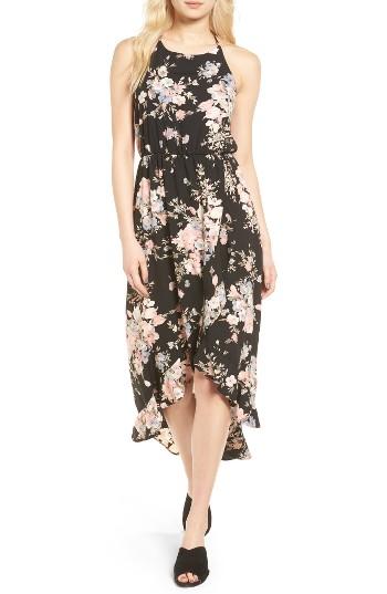 Women's Soprano Floral Print Dress - Black