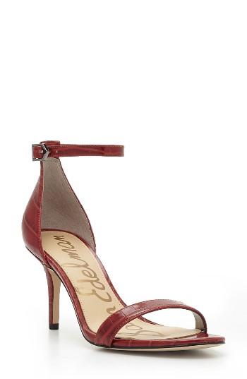 Women's Sam Edelman 'patti' Ankle Strap Sandal .5 M - Red