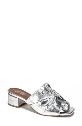 Women's Summit By White Mountain Noelle Block Heel Mule Eu - Metallic