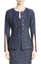 Women's St. John Collection Alisha Sparkle Tweed Jacket - Blue