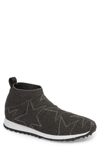 Men's Jimmy Choo Norway Mid Knit Sock Sneaker Us / 39eu - Black