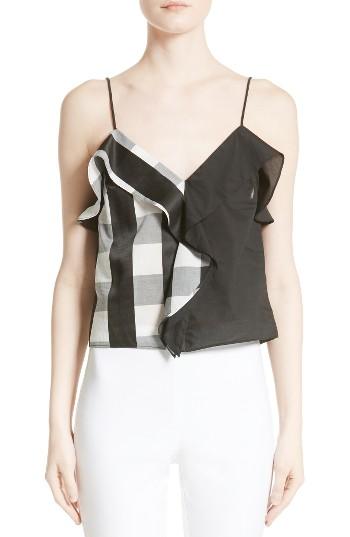 Women's Rag & Bone Posta Ruffle Tank - Black