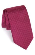 Men's David Donahue Geometric Silk Tie, Size - Pink