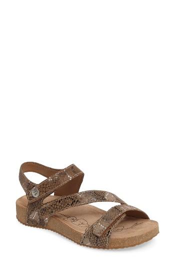 Women's Josef Seibel 'tonga' Leather Sandal -5.5us / 36eu - Brown