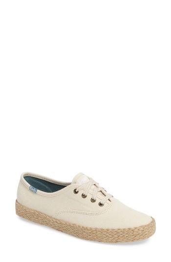Women's Keds Champion - Salt Wash Jute Sneaker .5 M - Beige