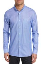Men's Ted Baker London Nordlux Modern Slim Fit Stretch Cotton Sport Shirt (xl) - Blue