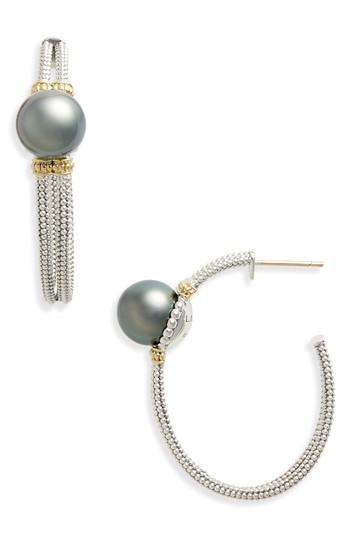 Women's Lagos Luna 10mm Pearl Hoop Earrings