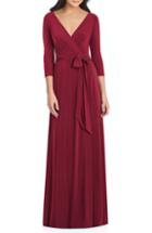 Women's Dessy Collection Jersey Tie Waist Gown - Grey