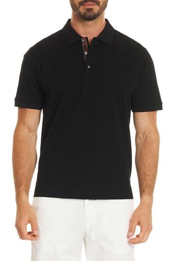 Men's Robert Graham Edwin Knit Polo - Black