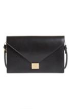 Victoria Beckham Leather Envelope Clutch - Black