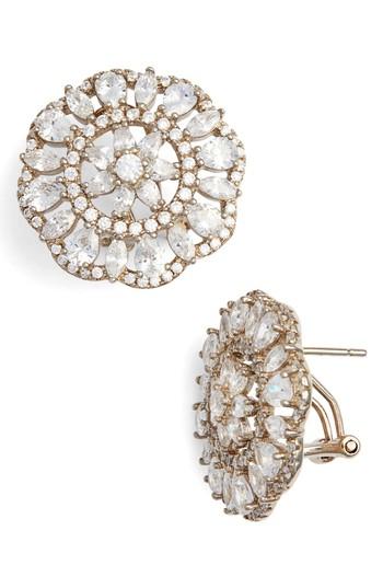 Women's Nina Sunburst Cubic Zirconia Clip Earrings