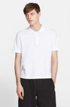 Men's Atm Anthony Thomas Melillo Stitched Collar Cotton Pique Polo - White