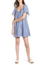Women's Hinge Metallic Stripe Shift Dress, Size - Blue