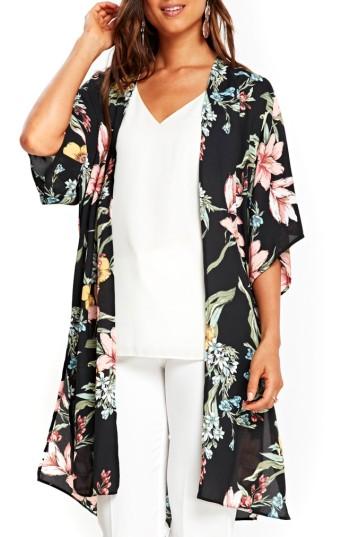 Women's Wallis July Lily Kimono Jacket - Black