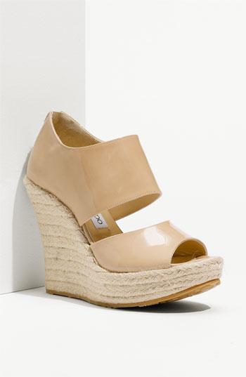 Jimmy Choo 'patriot Pat' Platform Espadrille Nude 37 Eu