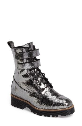 Women's Shellys London Tyra Combat Boot Eu - Metallic