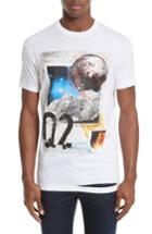 Men's Dsquared2 Distressed Graphic Crewneck T-shirt - White