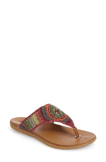 Women's Sakroots Sarria Flip Flop M - Ivory