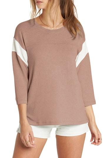 Women's Billabong Kicking Game Sweatshirt - Pink