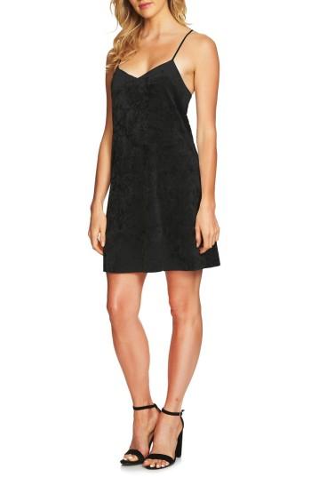 Women's Cece Mia Crushed Velvet Slipdress - Black