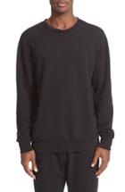 Men's Drifter 'brendan' Destroyed Sweatshirt - Black
