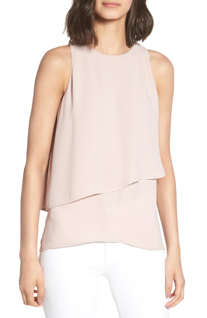 Women's Trouve Tiered Sleeveless Top - Pink