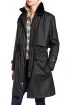 Women's Barbour Imatra Waterproof Jacket With Faux Fur Trim Us / 10 Uk - Beige