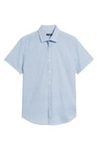 Men's Stone Rose Slim Fit Tennis Racquet Print Sport Shirt, Size - Blue