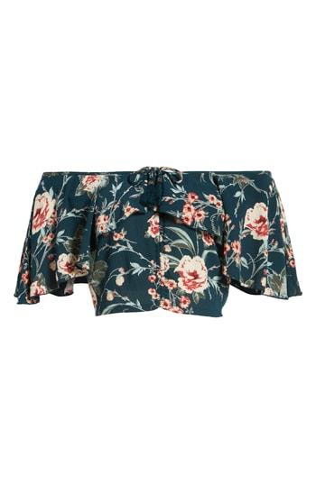 Women's Band Of Gypsies Alma Floral Print Off The Shoulder Top