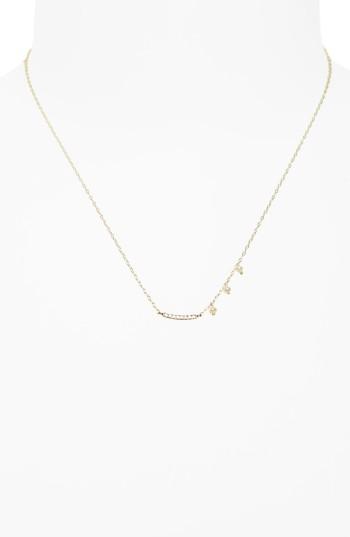 Women's Meira T Diamond & Pearl Bar Pendant Necklace