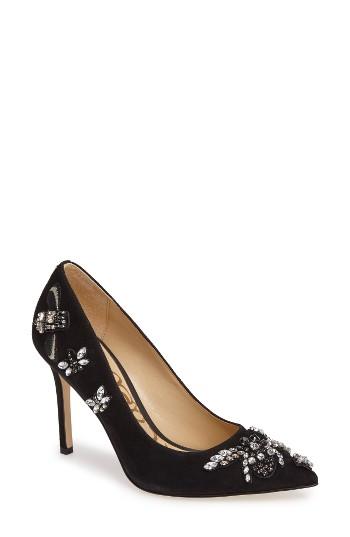 Women's Sam Edelman Hazel Pointy Toe Pump .5 M - Black