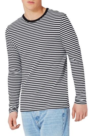 Men's Topman Slim Fit Stripe Long Sleeve T-shirt