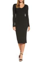 Women's Michael Michael Kors Ribbed Sweater Dress - Black