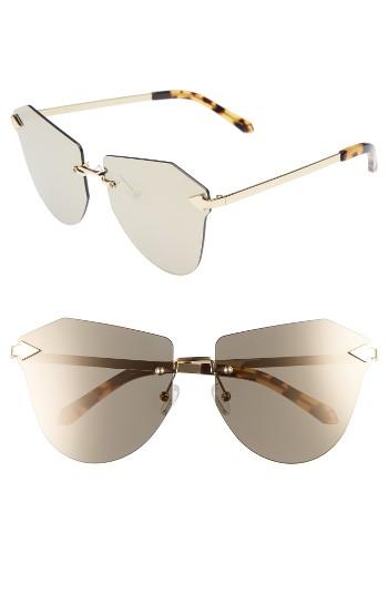 Women's Karen Walker Dancer 58mm Rimless Mirrored Lens Sunglasses - Crazy Tortoise/ Gold/ Mirror
