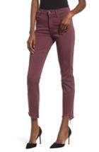 Women's Mother The Rascal Frayed Step Hem Ankle Slim Jeans - Purple