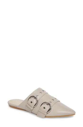 Women's Grey City Mel Buckle Strap Flat Mule M - Grey