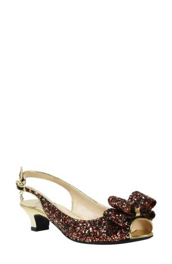Women's J. Renee Landan Bow Slingback Sandal Aa - Burgundy