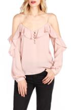 Women's Paige Arabeth Cold Shoulder Silk Blouse - Pink