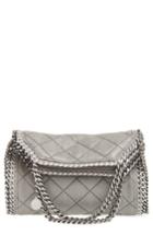 Stella Mccartney 'mini Falabella' Quilted Faux Leather Tote - Grey