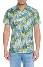 Men's Tori Richard Coco Vida Trim Fit Print Cotton Lawn Sport Shirt - Blue