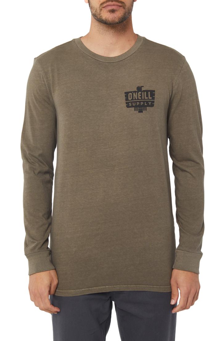 Men's O'neill Landed Graphic Long Sleeve T-shirt - Green