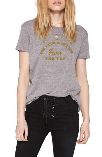 Women's Amuse Society The View Is Better From The Top Tee - Grey