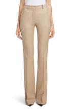 Women's Victoria Beckham High Waist Flare Wool Pants Us / 14 Uk - Beige