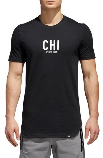Men's Adidas Elevate Chicago Performance T-shirt - Black