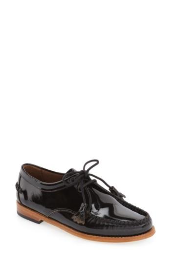 Women's G.h. Bass & Co. 'winnie' Leather Oxford .5 M - Black